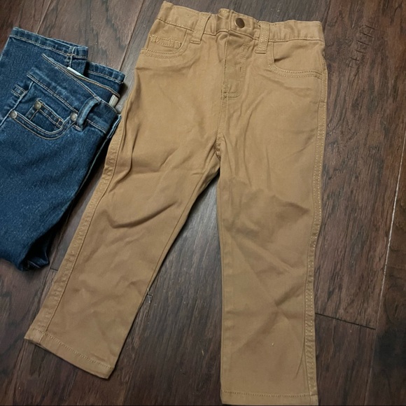 Boys 2T pants bundle khaki blue jeans denim - Picture 3 of 6